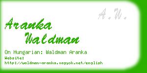 aranka waldman business card